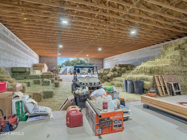 interior space with concrete flooring