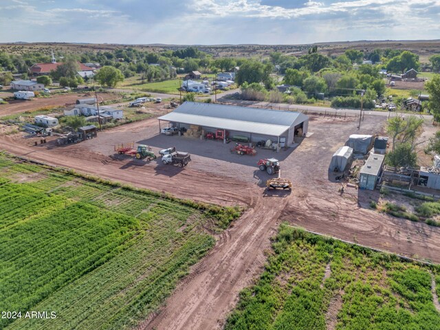 aerial view with a rural view