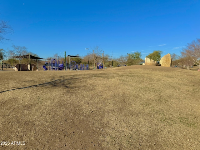 view of property's community featuring playground community