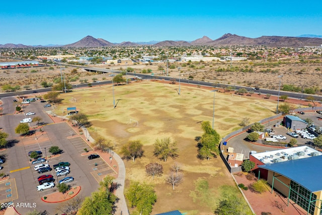 bird's eye view featuring a mountain view