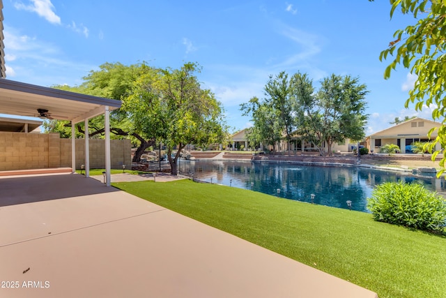 1405 E Chicago Cir, Chandler, AZ 85225 - view of pool featuring a patio and a ceiling fan