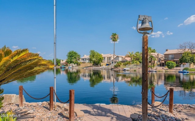 1405 E Chicago Cir, Chandler, AZ 85225 - dock area featuring a residential view and a water view