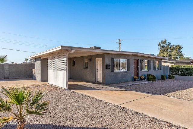 view of ranch-style home