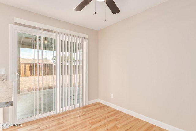 empty room with wood-type flooring