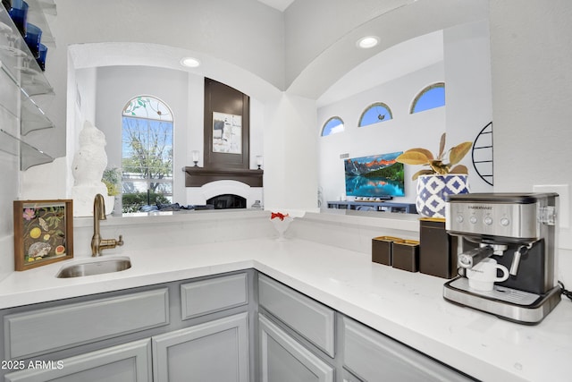 interior space with a sink