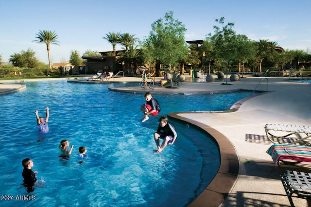 view of pool with a patio