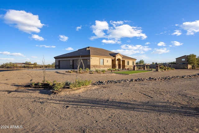 view of front facade with a garage