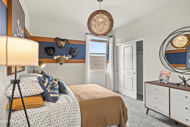 bedroom featuring carpet flooring