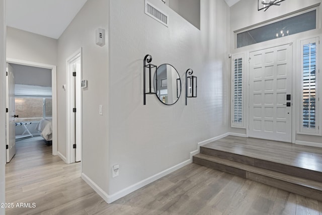 entryway featuring light wood-type flooring