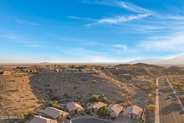 aerial view featuring a mountain view