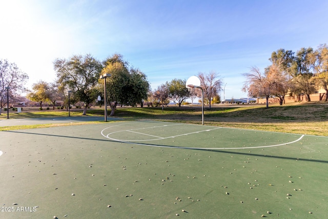 view of basketball court featuring community basketball court