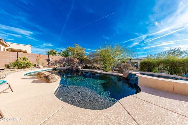 view of pool with a patio area