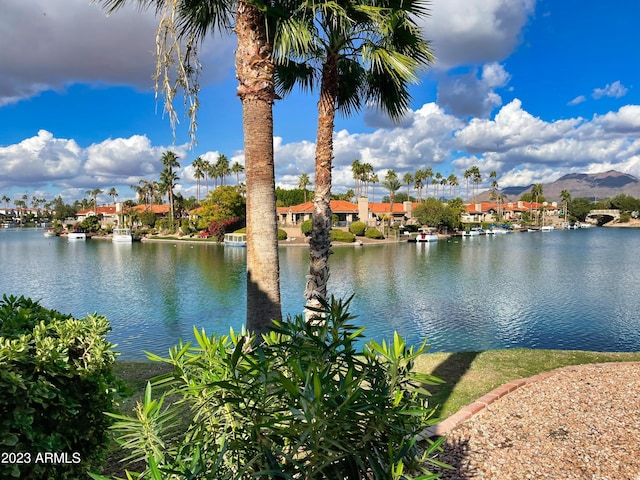 property view of water with a mountain view