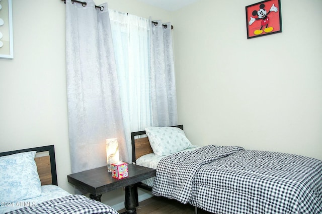 bedroom featuring hardwood / wood-style flooring