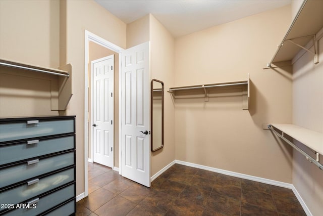 view of walk in closet