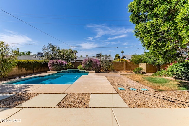 8738 E Vista Dr, Scottsdale, AZ 85250 - view of swimming pool with a fenced backyard and a patio area