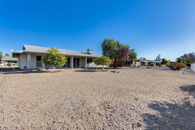 view of rear view of property