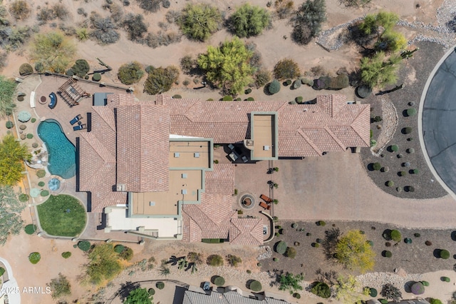 3217 N Piedra Cir, Mesa, AZ 85207 - aerial view of property's location with a pool