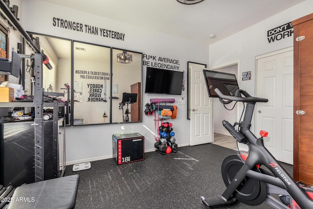 view of exercise room