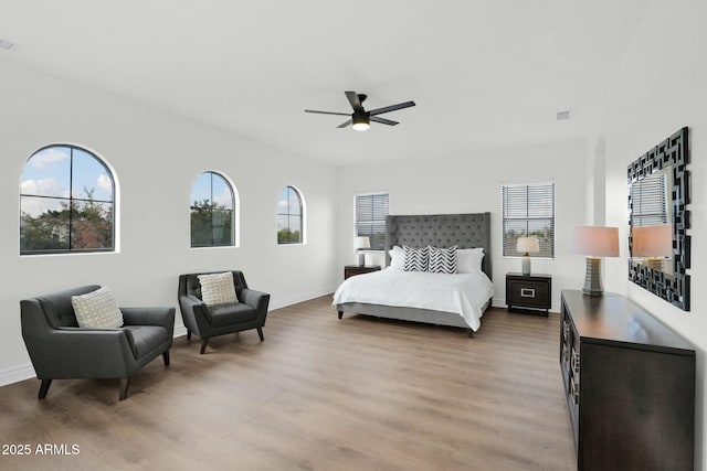 7917 S 32nd Ter, Phoenix, AZ 85042 - bedroom featuring ceiling fan and light wood-type flooring