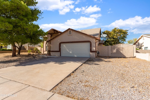 view of front of home featuring a garage