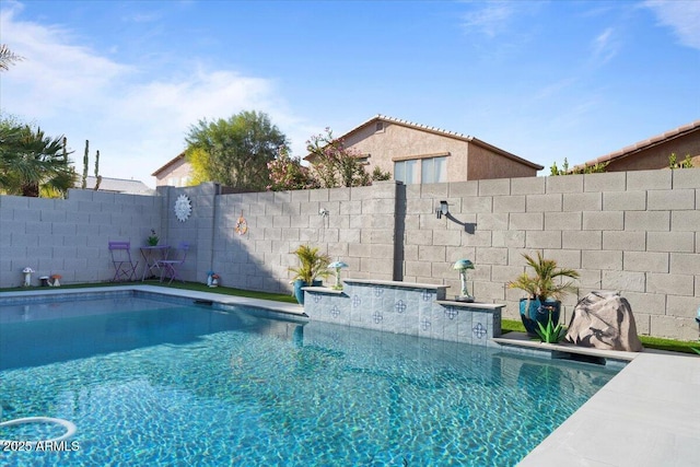 view of pool with a fenced in pool and a fenced backyard