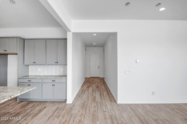 hall featuring light wood-type flooring