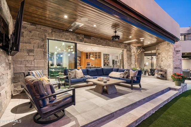 view of patio / terrace with an outdoor hangout area