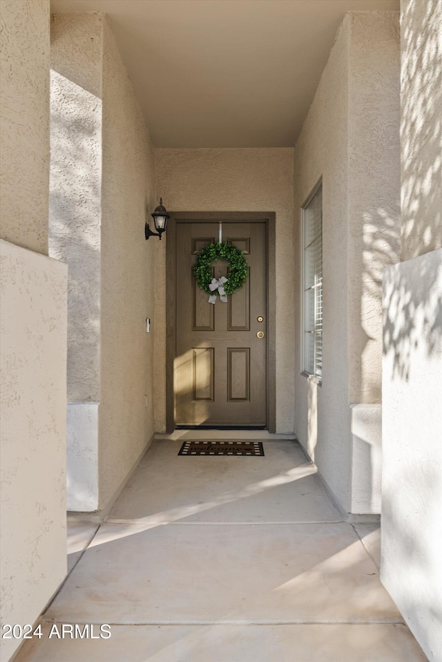 view of doorway to property