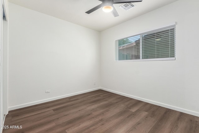 48 S Catalina St, Gilbert, AZ 85233 - spare room featuring dark wood finished floors and ceiling fan