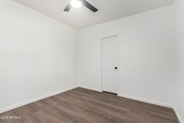 48 S Catalina St, Gilbert, AZ 85233 - empty room featuring ceiling fan, dark wood-style floors, and a smoke detector