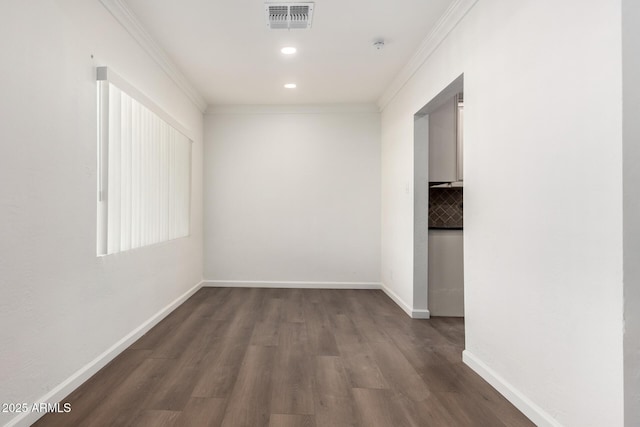 48 S Catalina St, Gilbert, AZ 85233 - spare room with crown molding, wood finished floors, and recessed lighting