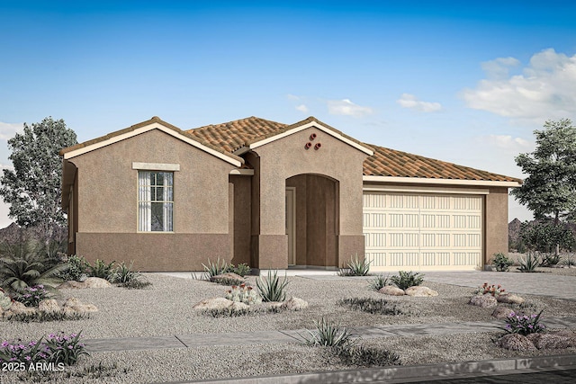 view of front of home featuring a garage