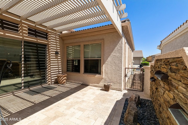 4229 E Nightingale Ln, Gilbert, AZ 85298 - view of patio / terrace with a pergola
