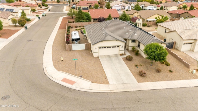 aerial view featuring a residential view