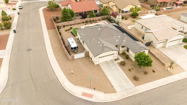 drone / aerial view featuring a residential view