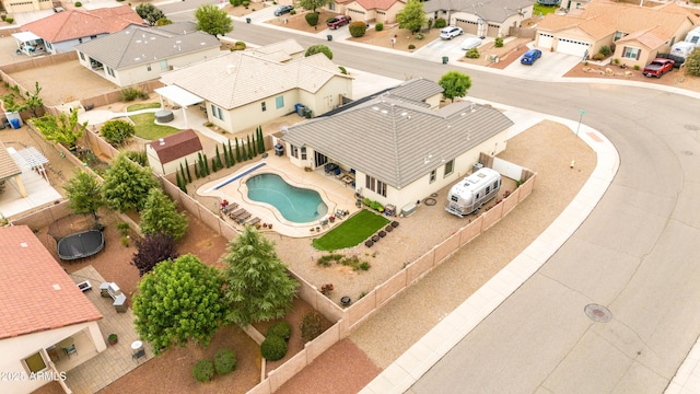 drone / aerial view with a residential view