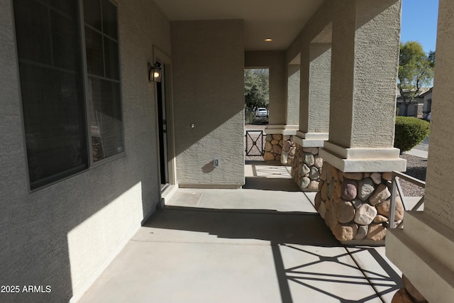 view of patio / terrace with a porch