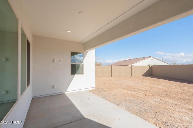 view of patio / terrace featuring a fenced backyard