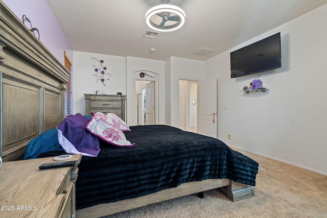 view of carpeted bedroom