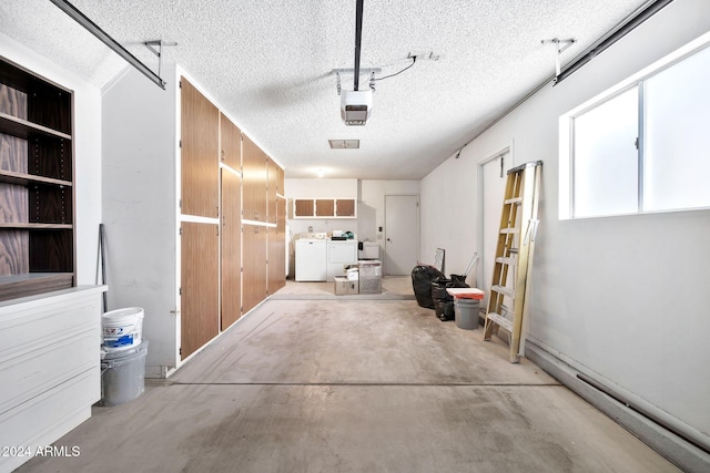 garage featuring independent washer and dryer
