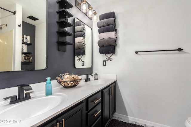 bathroom with vanity