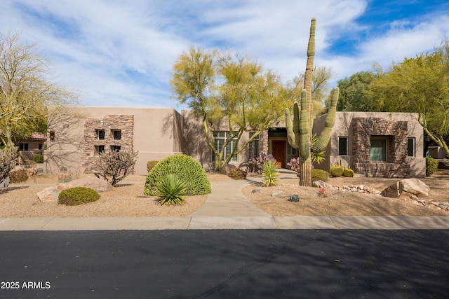 view of pueblo-style home