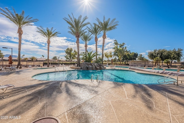 view of pool with a patio