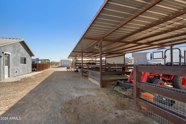 view of stable