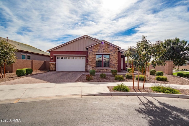 craftsman-style home featuring a garage