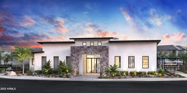 2121 W Sonoran Desert Dr Unit 86, Phoenix, AZ 85085 - modern home featuring stone siding and stucco siding