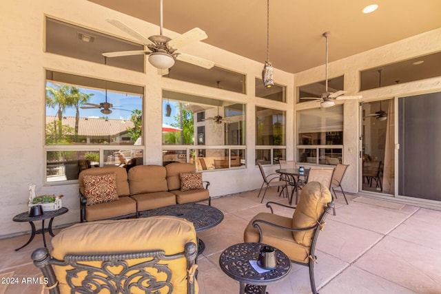 view of sunroom