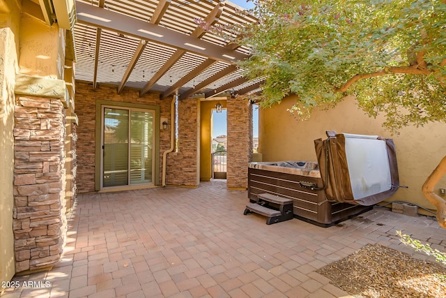 view of patio / terrace with a pergola