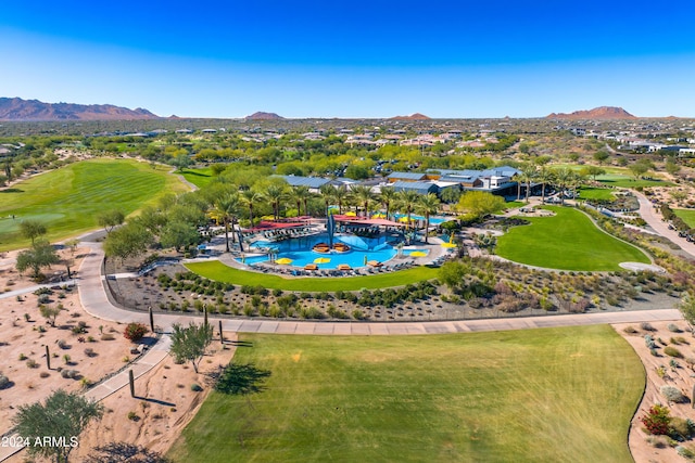 28602 N Summit Springs Rd, Rio Verde, AZ 85263 - aerial view of residential area with a mountainous background and a golf club